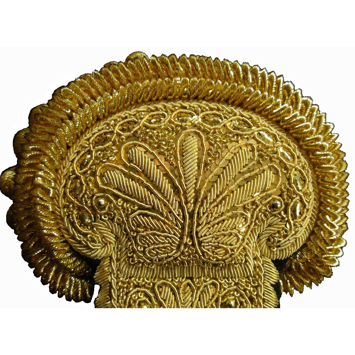 epaulettes, type IV - The pair hand embroidery bullion wire nice gold color Epaulette British